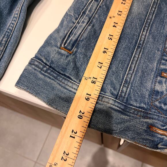 J. Crew Blue Medium Wash Jean Jacket Sz XS - Picture 6 of 7